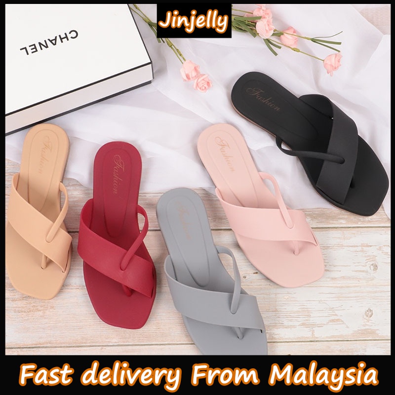 Woman flat jelly sandal comfortable Slipper Selipar perempuan wanita(8812)