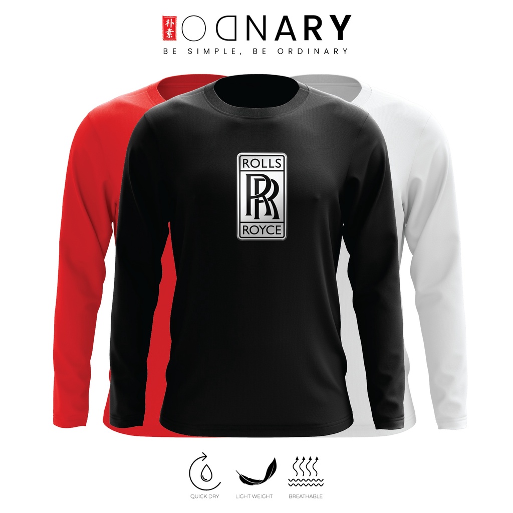 OdnaryOfficial Rolls Royce Baju Jersey Tshirt Unisex Men Women Lelaki Perempuan T Shirt Microfiber LS0422