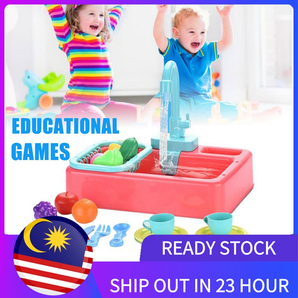 🔥 Ready Stock 🔥 KIS-7  Educational Toys  Permainan Budak Dapur Kitchen Electric Dishwasher Mini Food Vacuum Spray 3