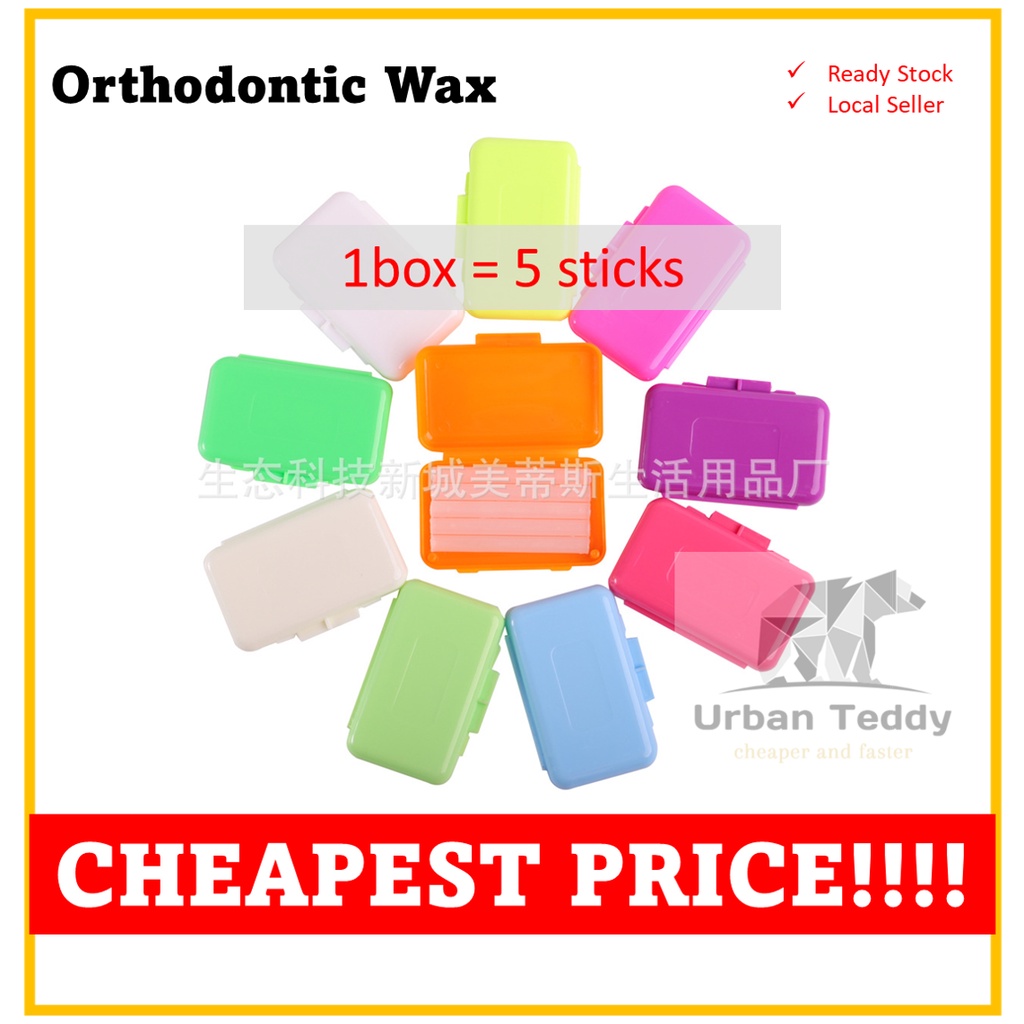 [Ready Stock] Orthodontic Braces Ortho Braces Wax Lilin Braces 5 sticks/box 绑牙牙蜡
