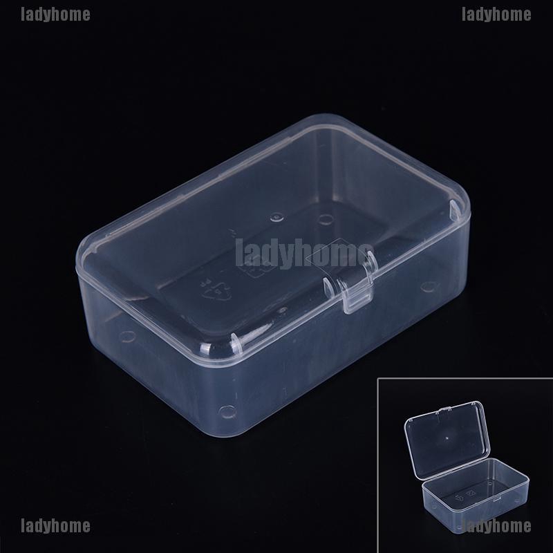 New Small Transparent Plastic Storage Box clear Square Multipurpose display Gx 