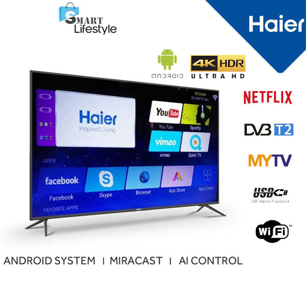 Free Shipping Haier 4k Uhd Smart Android Tv 65 Le65k6600ug Shopee Malaysia