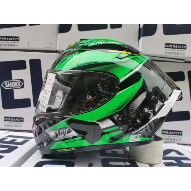 Free Visor!! SHOEI X14 Kawasaki Green Motorcycle Sport Riding Full Face