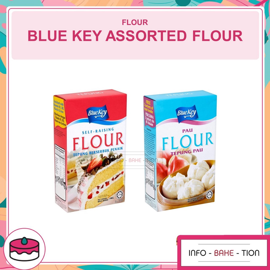 Blue Key Self Raising/Pau Flour 1kg Tepung Pau/Tepung Serbuk Penaik