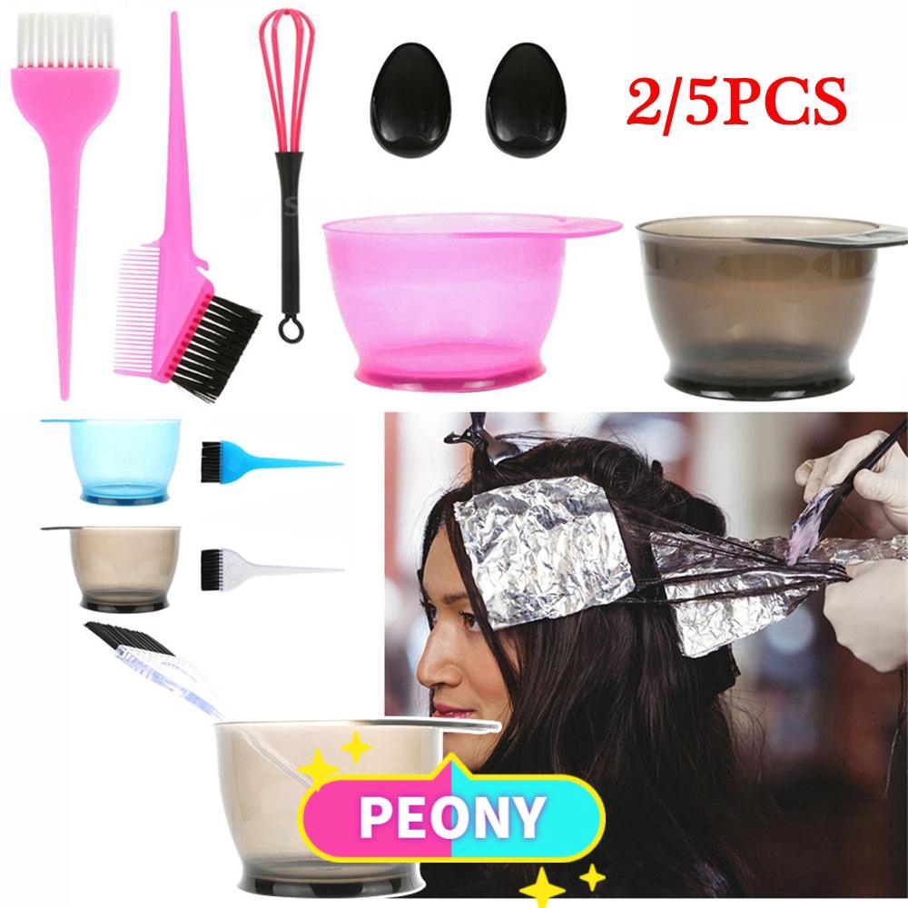 Peony 2 5pcs New Salon Accessories Hairdressing Styling Tools Hair Dye Brush Shopee Malaysia