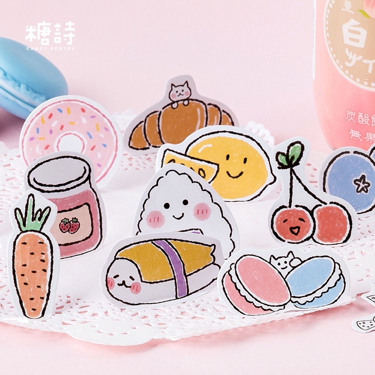 Kawaii Food Sticker là các hình ảnh sticker với chủ đề thức ăn dễ thương, đáng yêu như bánh bao, kem đánh răng, trái tim bánh quy, và nhiều hơn nữa. Nhấn vào hình ảnh để khám phá sự đáng yêu và tiện dụng của các sticker này khi sử dụng trong tin nhắn hoặc trang trí cho sản phẩm của bạn.