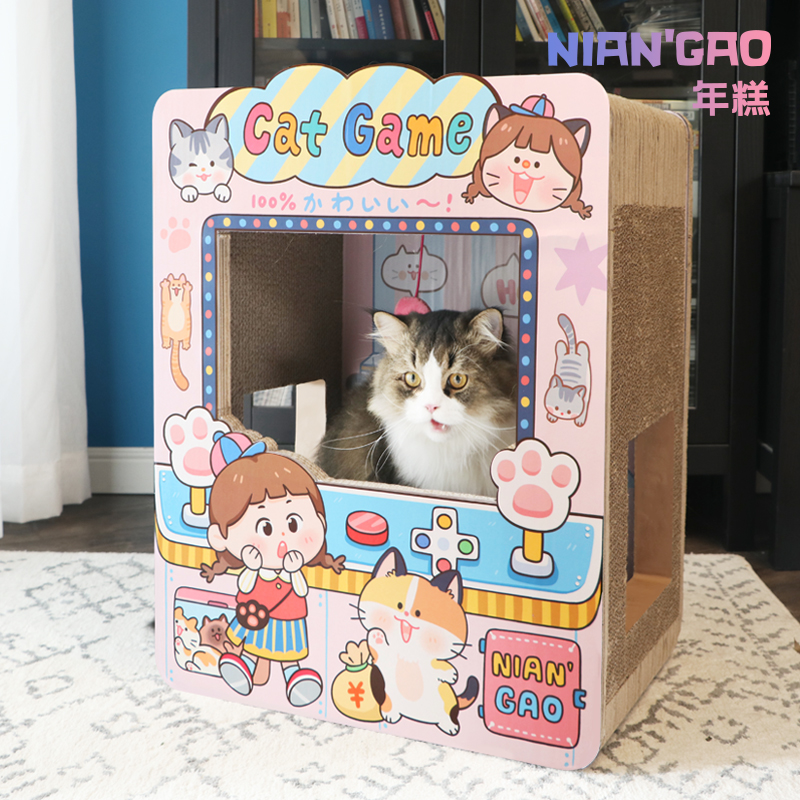 Ûµscratcher Stickscratcher Backyadong Rice Cake Children S Fun To Grab The Doll Machine Cat Scratch Board Toy Cat Nest Shopee Malaysia