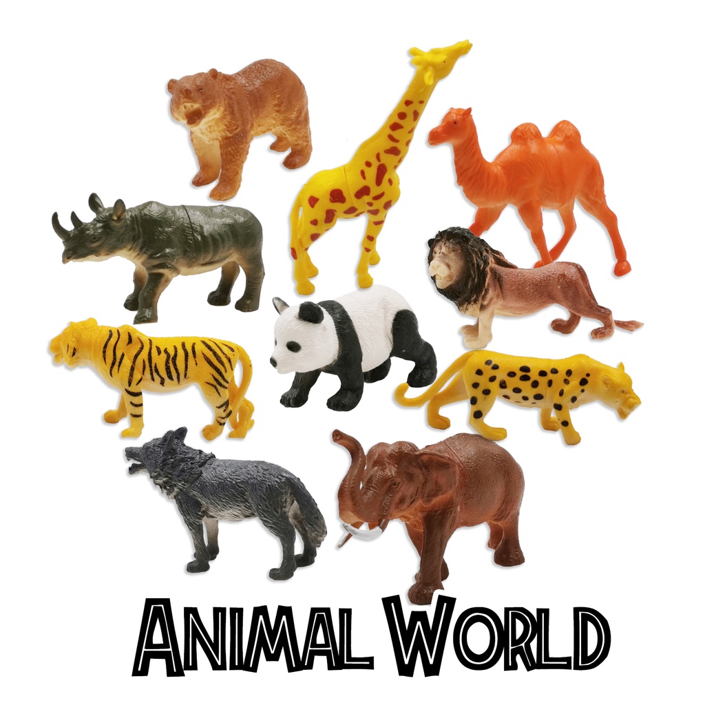 Happy Animal World - 10 Different Wild Animals | Shopee Malaysia