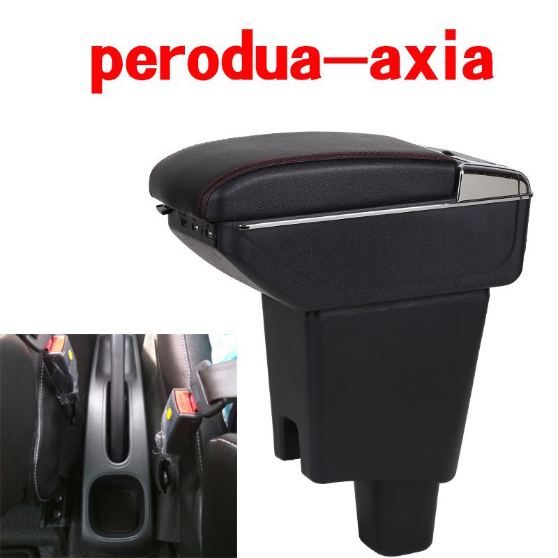 Perodua Axia Adjustable Armrest Box central Arm Rest Red 
