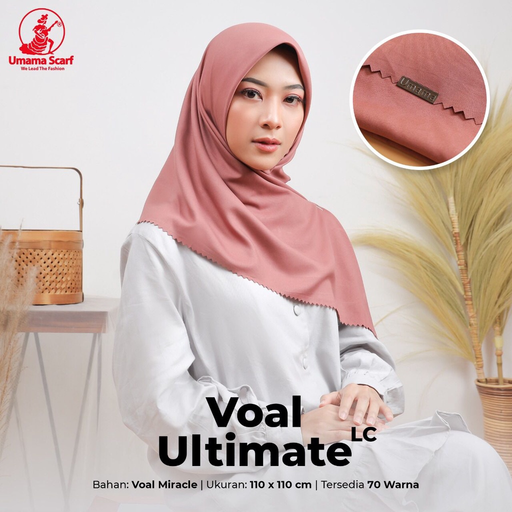 Hijab UMAMA VOAL ULTIMATE LC / Hijab SEGI Four UMAMA Plain / VOAL ...