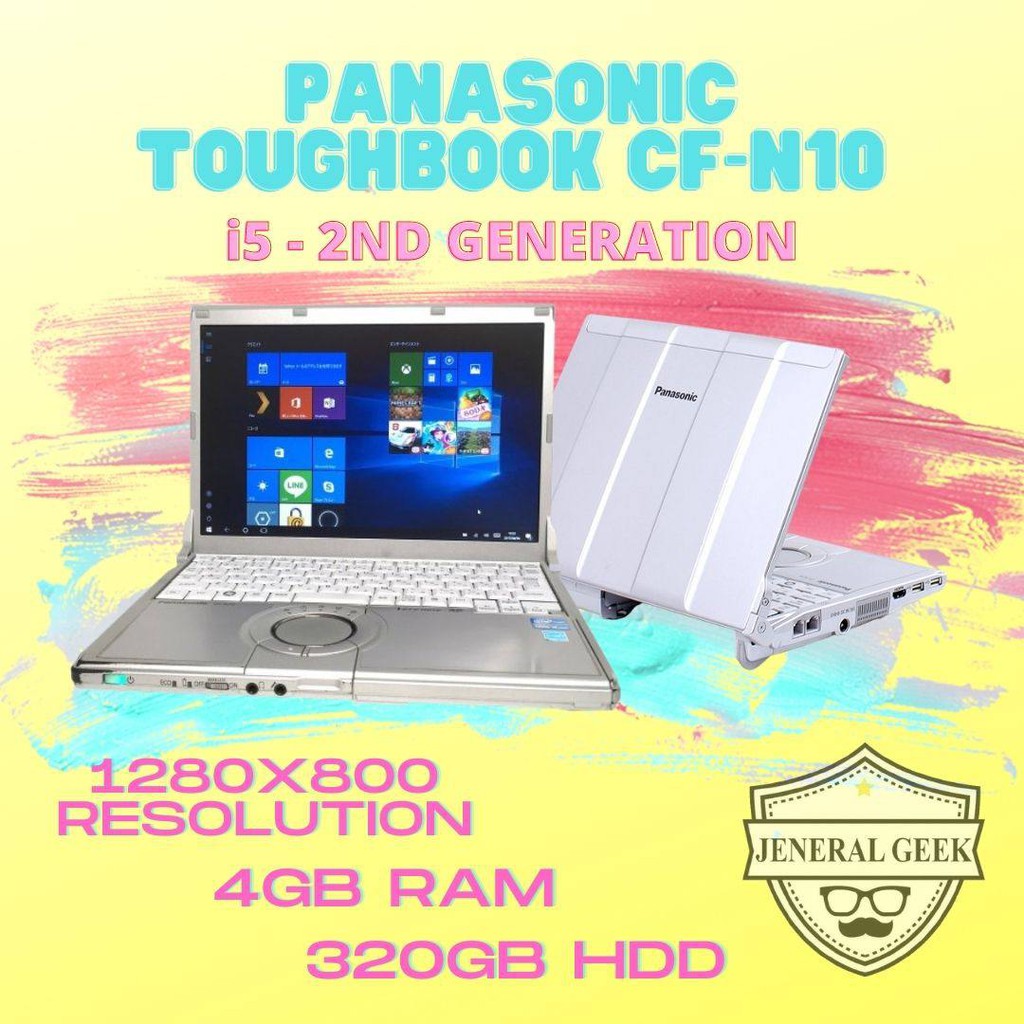 STUDENT OFFER RINGAN DAN LASAK PANASONIC CF-N10 CORE i5-2ND GEN 4GB RAM  320GB WINDOWS 10 HDD 12” FREE WEBCAM | Shopee Malaysia