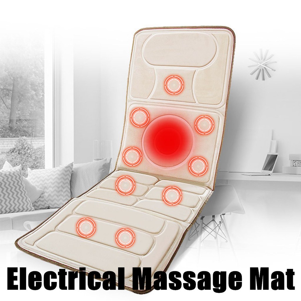 Heated Back Massage Chair Car Seat Cushion Heat Pad Lumbar Neck