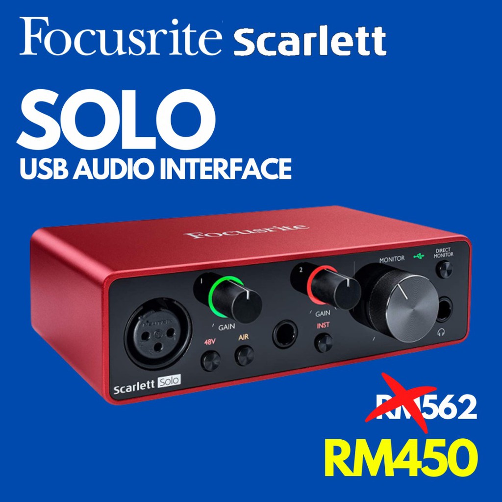 Focusrite Scarlett Solo (3rd gen) USB Audio Interface | Shopee Malaysia