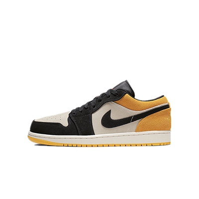 black and yellow jordan 1 low