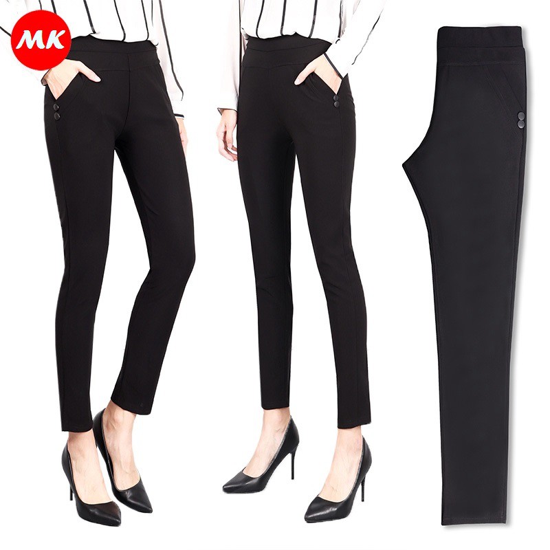 black work pants women's plus size