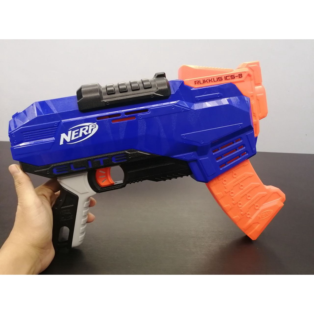 Nerf N-Strike Elite Rukkus ICS-8 Blaster Toy w/ 8 Foam Darts | Shopee ...