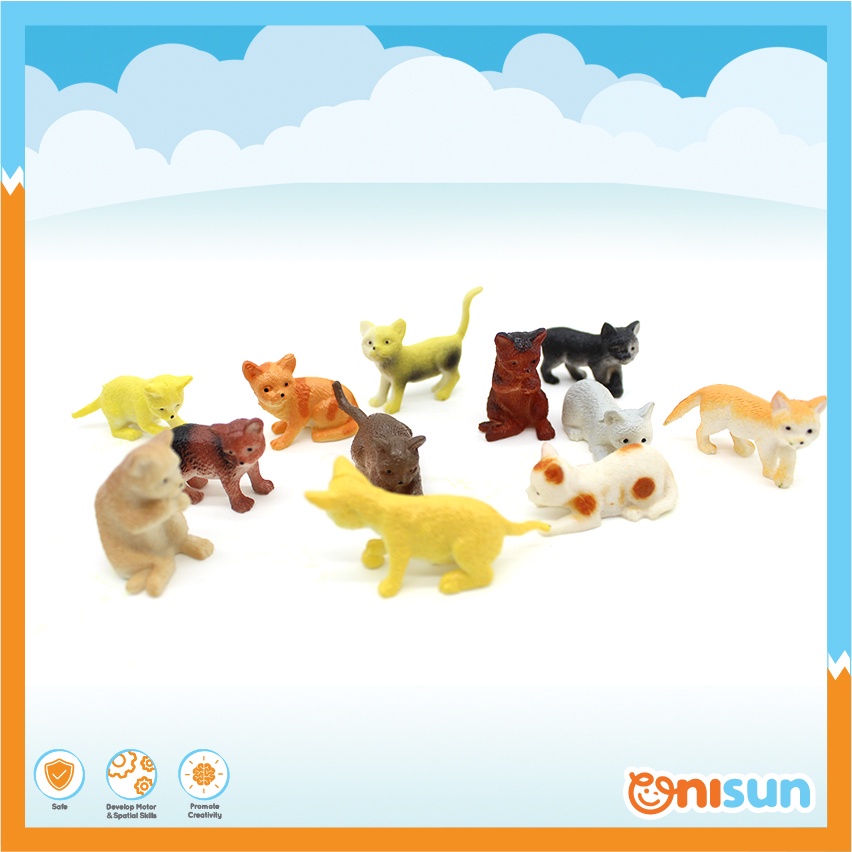 12 in 1 Kids Plastic Simulated Baby Zoo Toy (Mainan Haiwan)