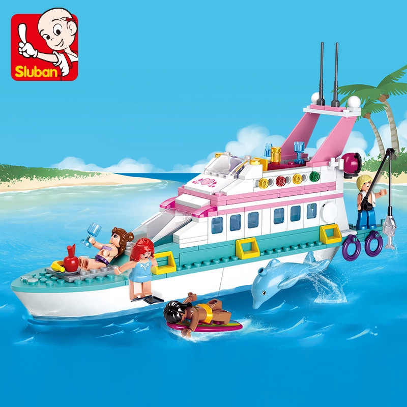 Children's Puzzle Toys Girls Building Block Toys Luxury Yacht Compatible Legoset