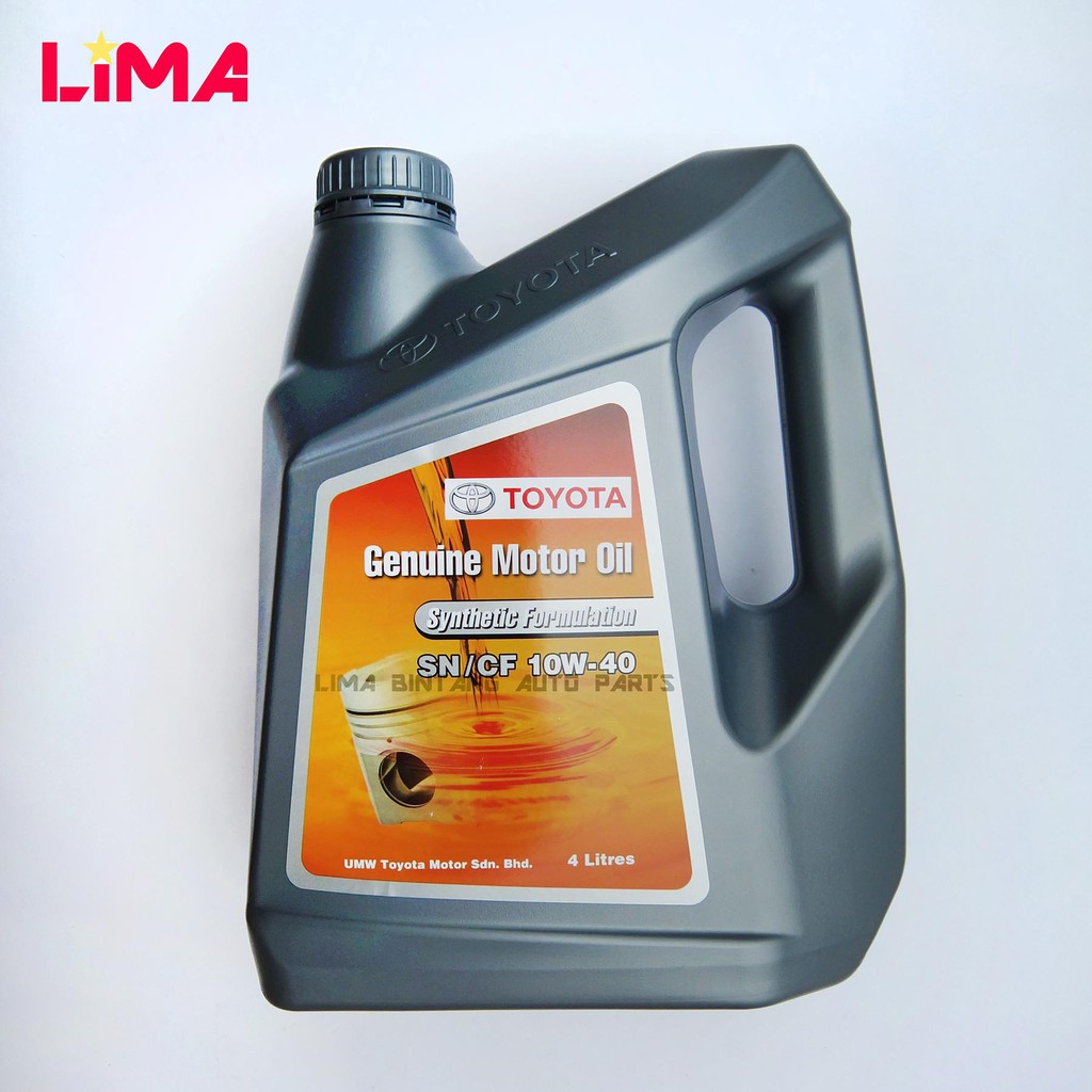 Toyota Semi Synthetic 10w40 Sn Cf Engine Oil 4l Original Minyak Enjin Shopee Malaysia