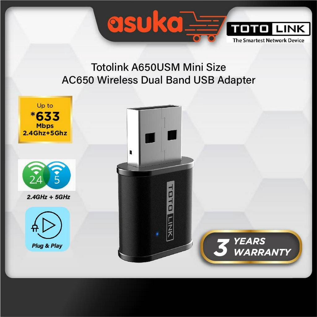 Totolink A650USM Mini Size AC650 Wireless Dual Band USB Network Adapter For PC/Laptop
