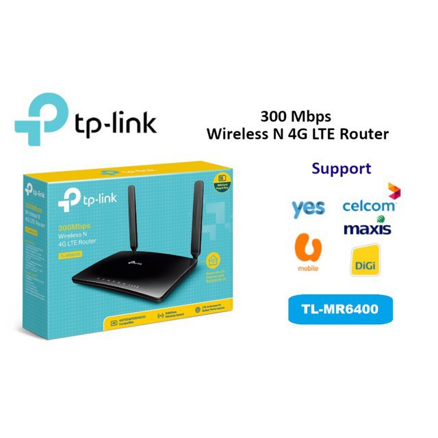 New Apac Version Tp Link Tl Mr6400 300mbps Wireless N 4g Lte Simcard Router Shopee Malaysia