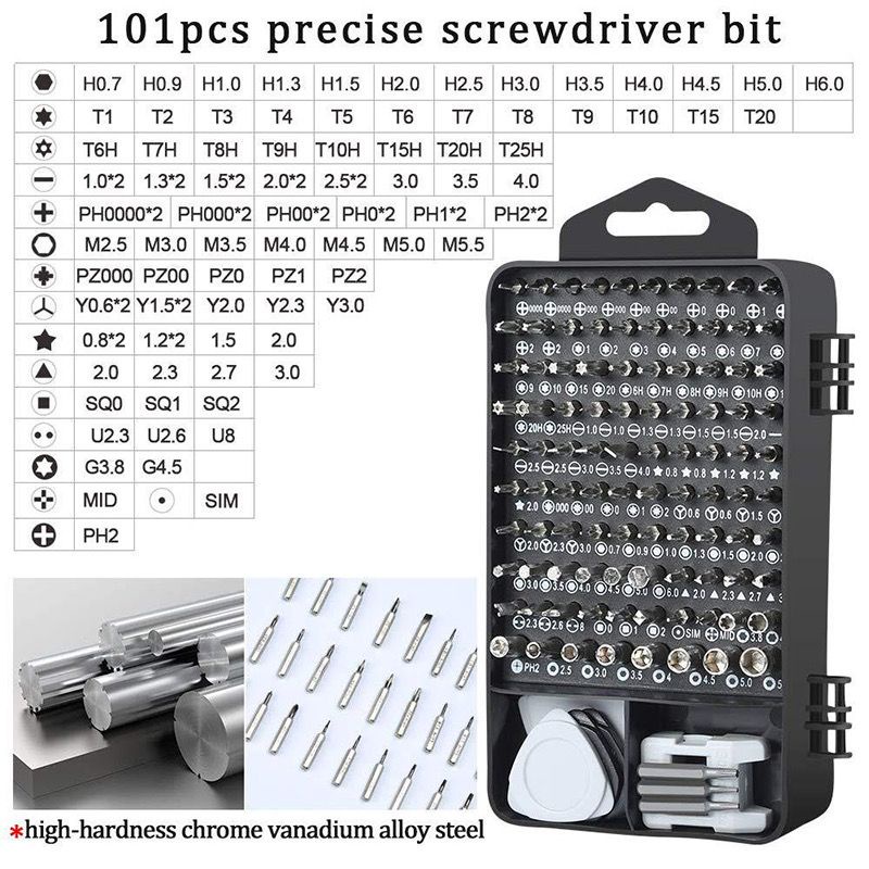 122 in 1 Computer Repair Kit, Laptop Screwdriver Kit
