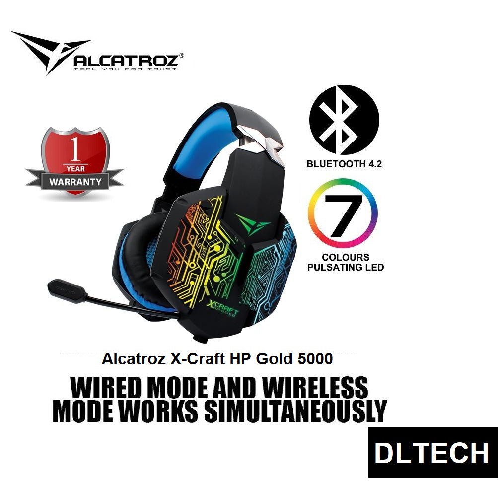 Alcatroz X Craft Hp Gold 1000 5000 7000 8000 Bluetooth Gaming Headset Shopee Malaysia
