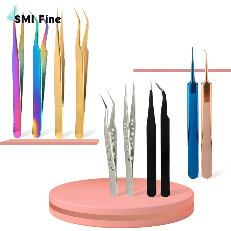 Stainless Steel Curved Straight Tweezers For Jewelry Making Tools
