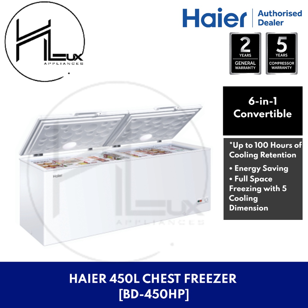 [DM FOR DELIVERY !!!] HAIER CHEST FREEZER 450 LITER [BD-458HP] - SELF PICK UP AVAILABLE!!!