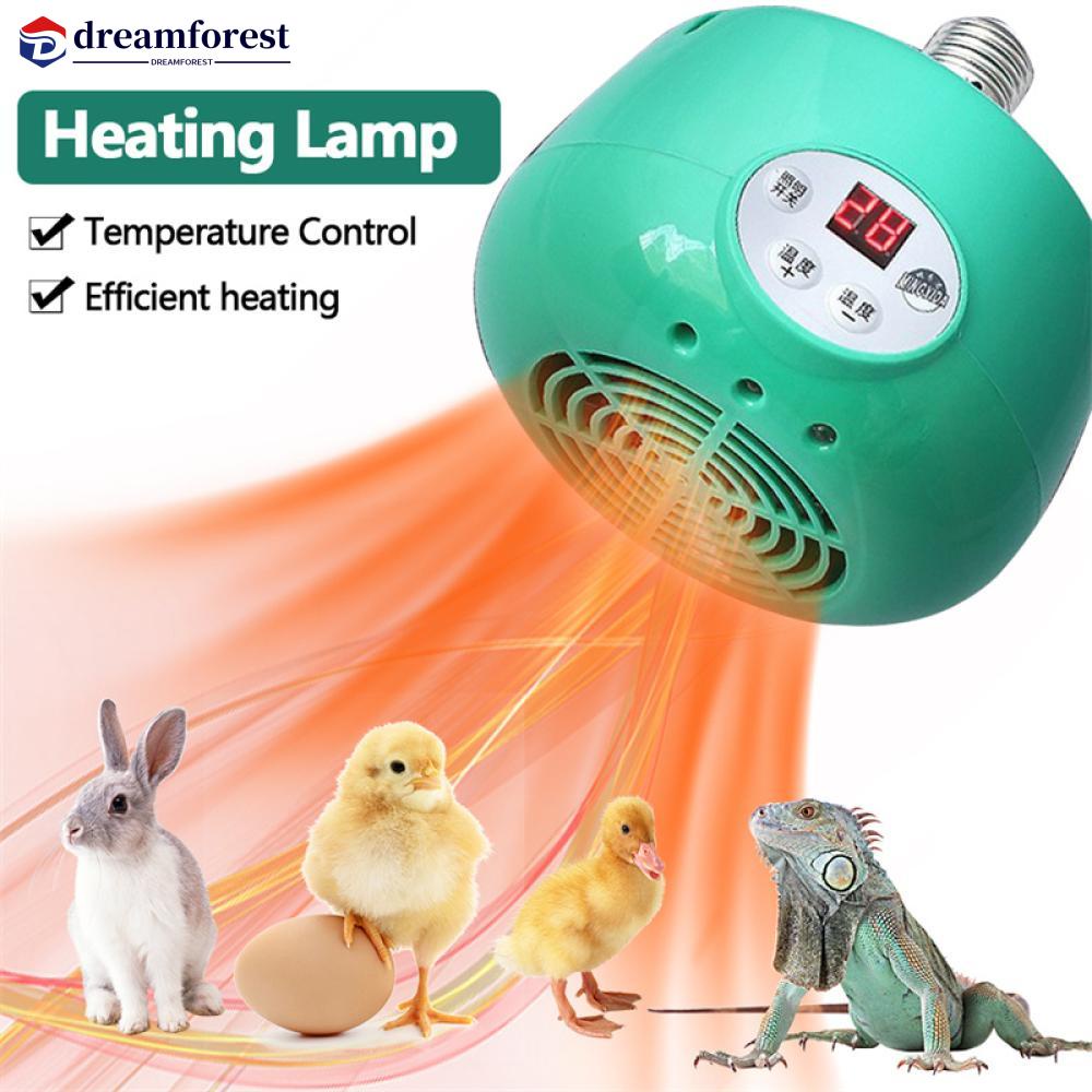 DREAMFOREST Farm Smart Heating Lamp Warm Light Chicken Poultry Breeding Thermostatic Temperature Controller Heater E27 220V 300W A3I2