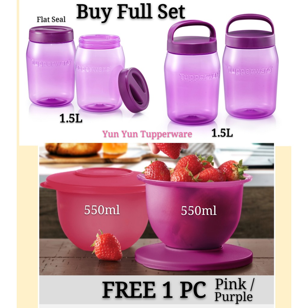 🔥WITH FREE GIFT🔥Tupperware Universal Jar Set (4 PCC) 1.5L [NEW SIZE]