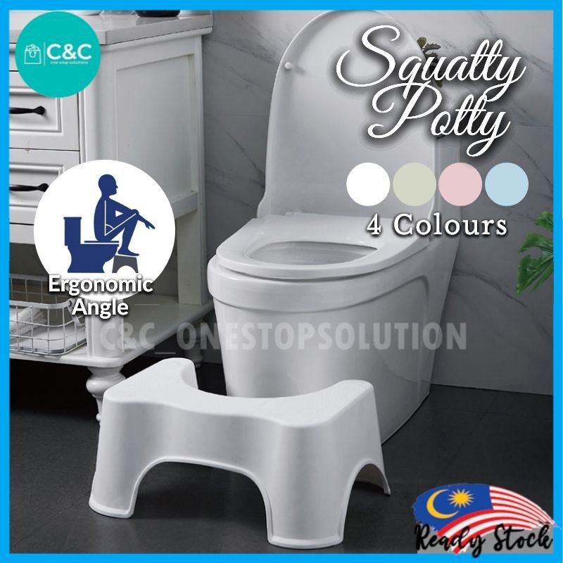 bath Cu0026C Thick Adult Non-slip Foot Stool Squat Toilet Stool 