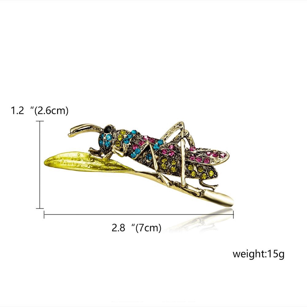 Rhinestone Grasshopper Brooches Women Vintage Insect Brooch Pin Locust  Insect Brooch Enamel Pins Gifts Kids Lapel Pin | Shopee Malaysia