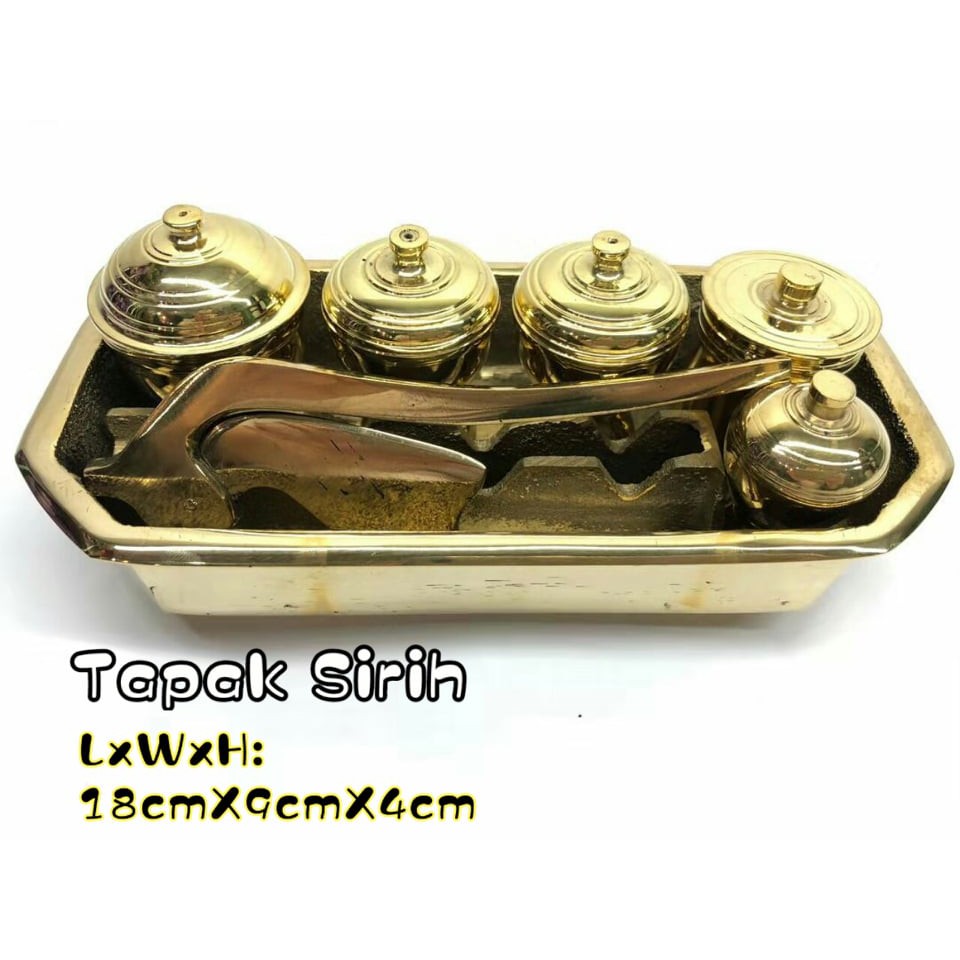 Tapak Sirih Tepak Sirih Tembaga Warna Emas 18x9x4cm Shopee Malaysia
