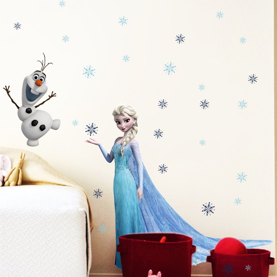 Diy Frozen Wall Decoration Elsa Sticker Cartoon Bedroom Living Room Children S Room Decoration Sticker