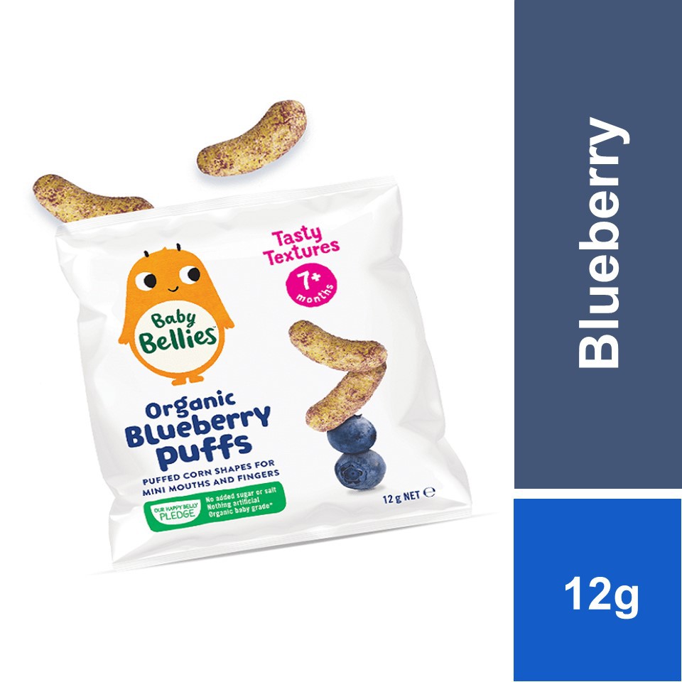 Little Bellies Baby Puffs Blueberry 12g Shopee Malaysia