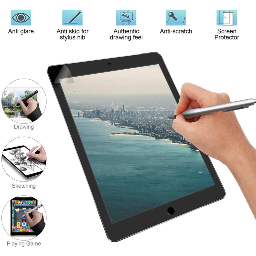 Paper Like Screen Protector Drawing Texture Paper Matte Pet Film For Ipad Mini 7 9 9 7 10 2 Air 10 5 Pro 11 12 9 Inch Shopee Malaysia