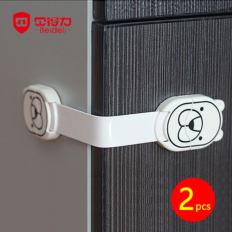2pcs Child Baby Safety Lock Plastic Protection Safety Drawer Door