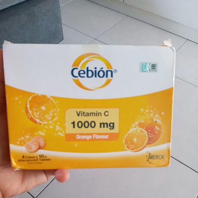 Cebion Vitamin C Effervescent Tablet 1000mg Larut Air 1 Tiub 10 Tablet Shopee Malaysia