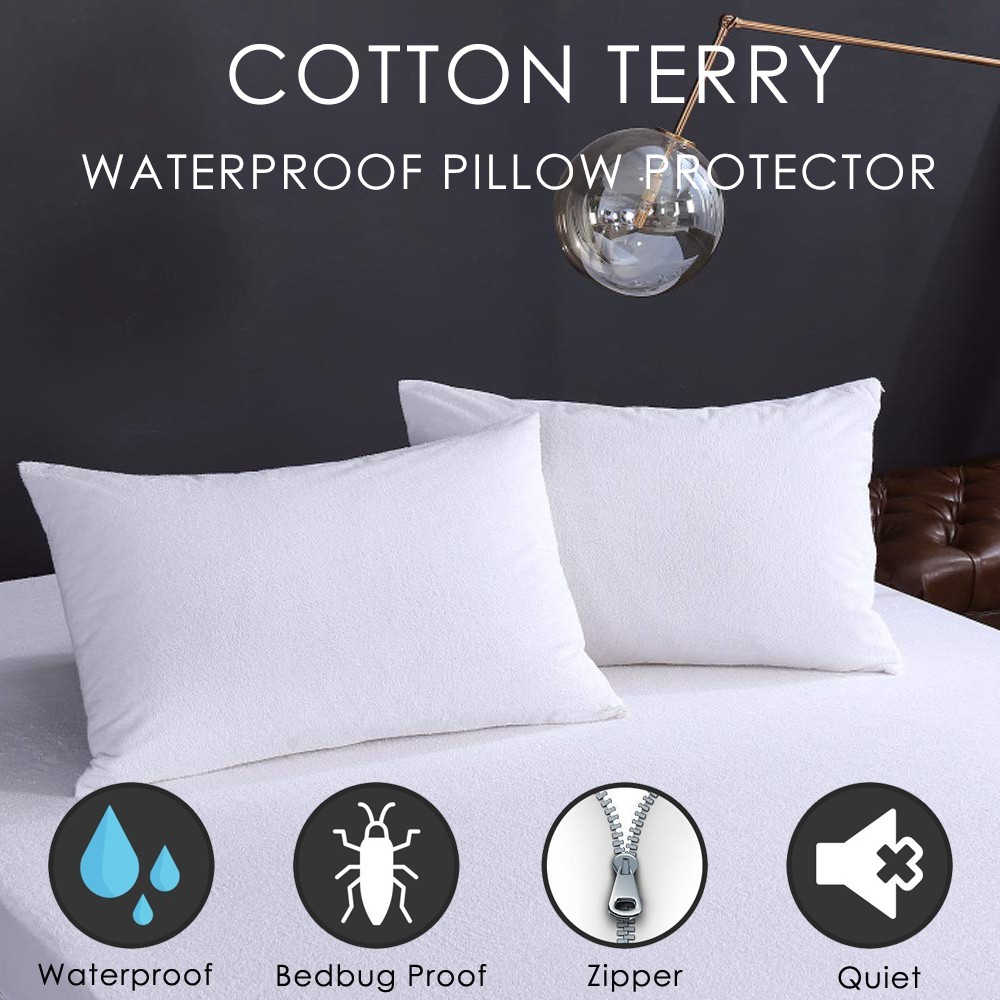 King 21x37inch 2pcs Luxury Cotton Bed Pillow Protector