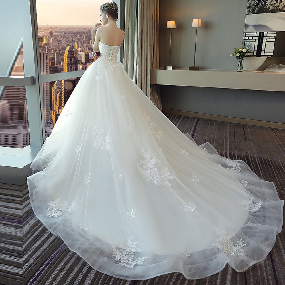 Wedding Dress Trailing Princess Dream 2018 New Summer Bride Tube