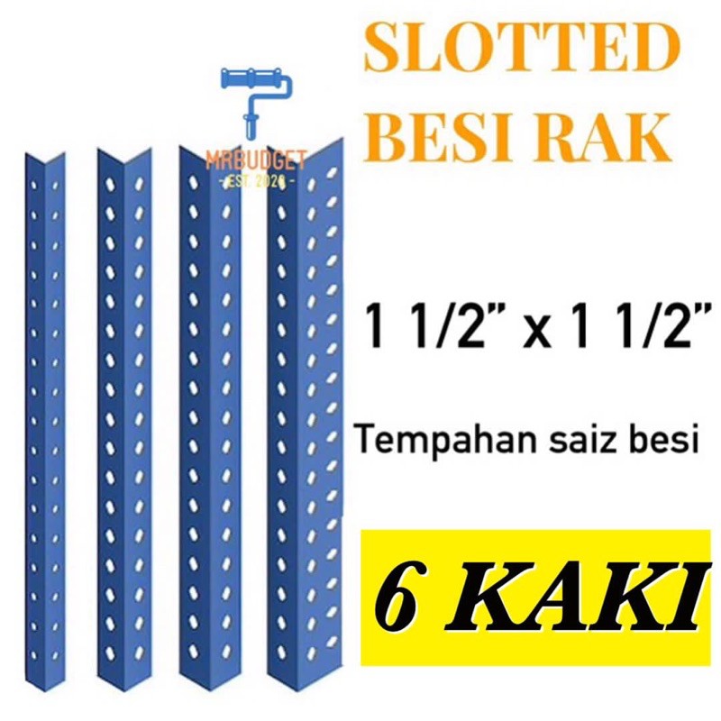  Besi angle  rak lubang 6kk slotted angle  bar 6  Shopee 