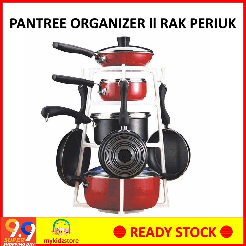  Rak  Gantung  Pan Periuk  Kuali l Pan Tree Pot Rack Cookware 