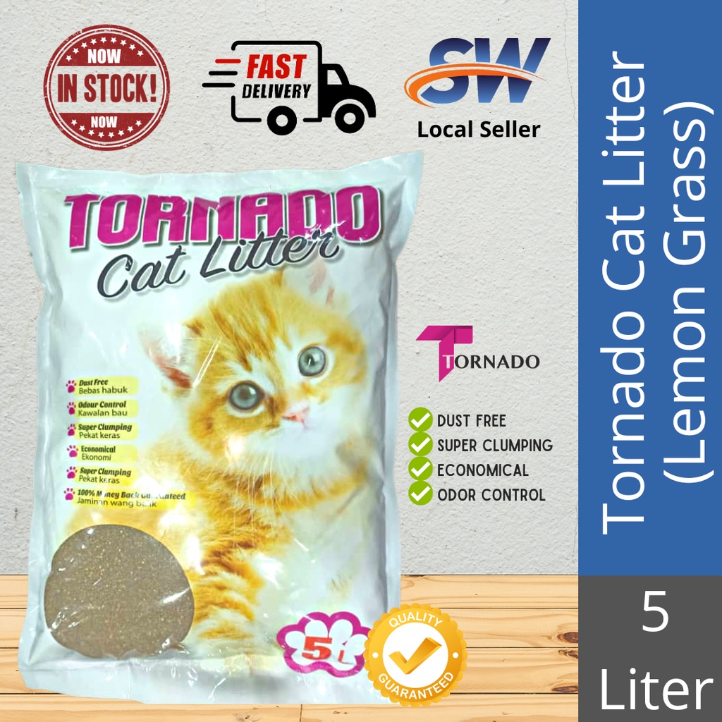 Tornado Cat Litter 5Liter /4KG (Lemon Grass) Shopee Malaysia