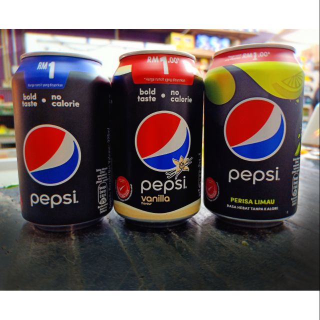 Rm1 Pepsi ori/lime/vanilla 325ml | Shopee Malaysia