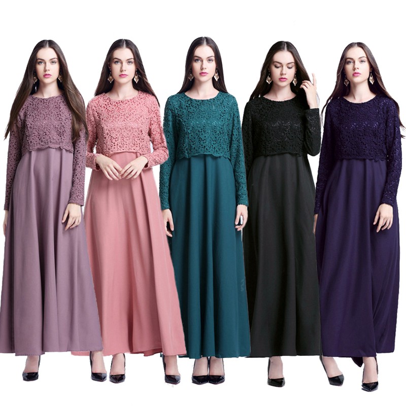  baju  raya haji muslimah  plussize BAJU  KURUNG  Lace wedding 