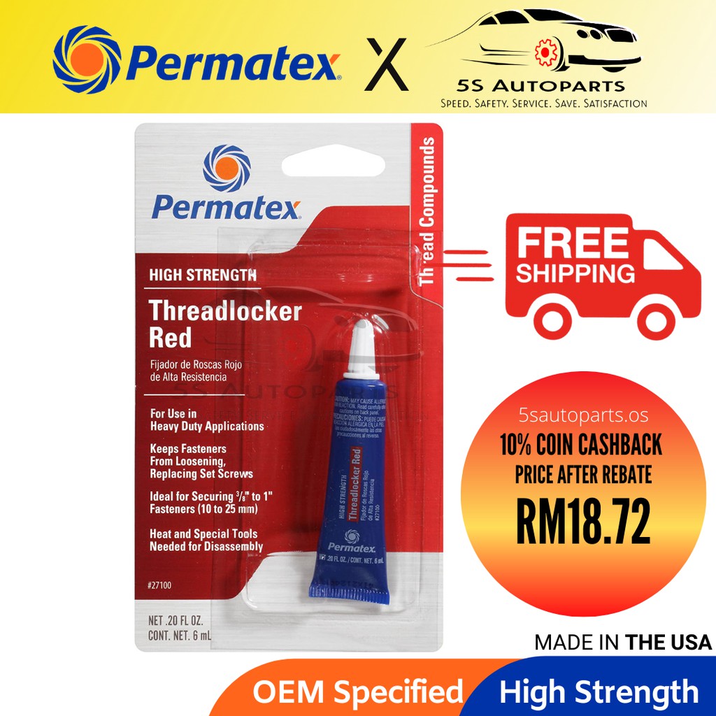PERMATEX THREADLOCKER RED PERMANENT STRENGTH (6ML) Shopee Malaysia