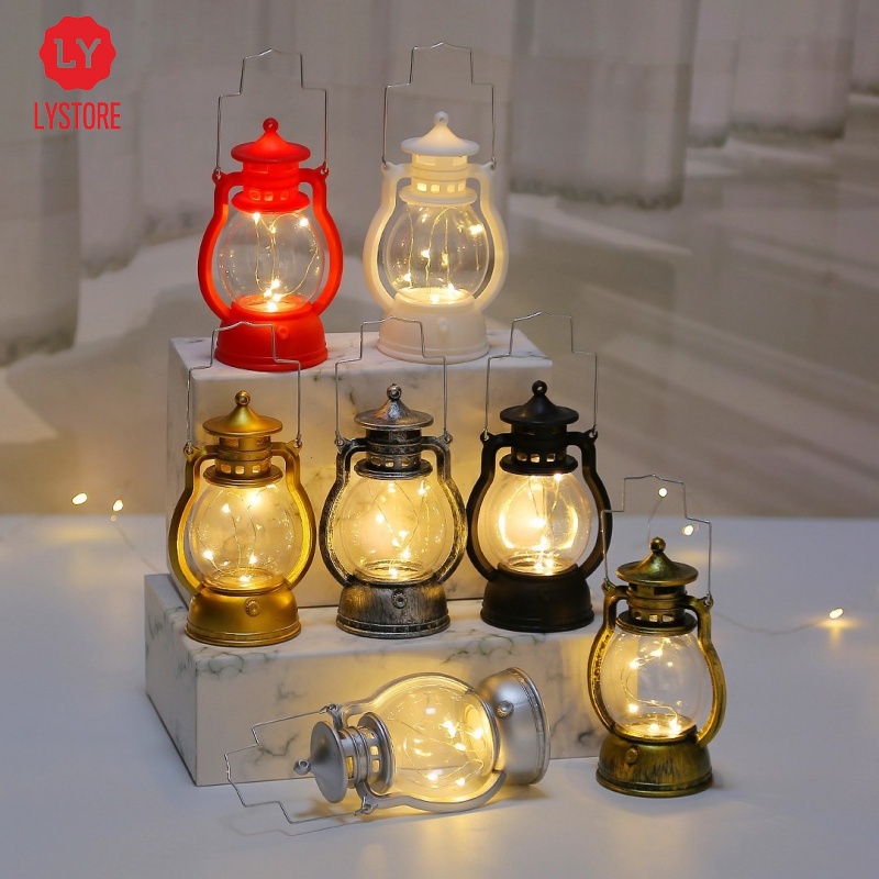 Raya Night Light Ramadan Decoration Retro Small Oil Lamp Led Lights Birthday Party Lighting Festival Gift Pony Lantern