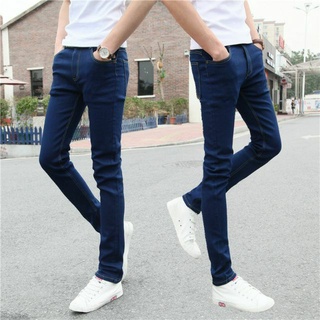 Fashion Men'S Korean Slim Fit Men Long Jeans Skinny Denim Jeans Pant 男士修身牛仔裤