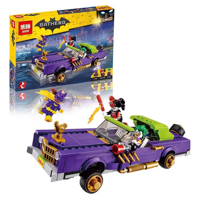 Lepin 07046 463pcs Bathero The Joker Notorious Lowrider Lego Block ...